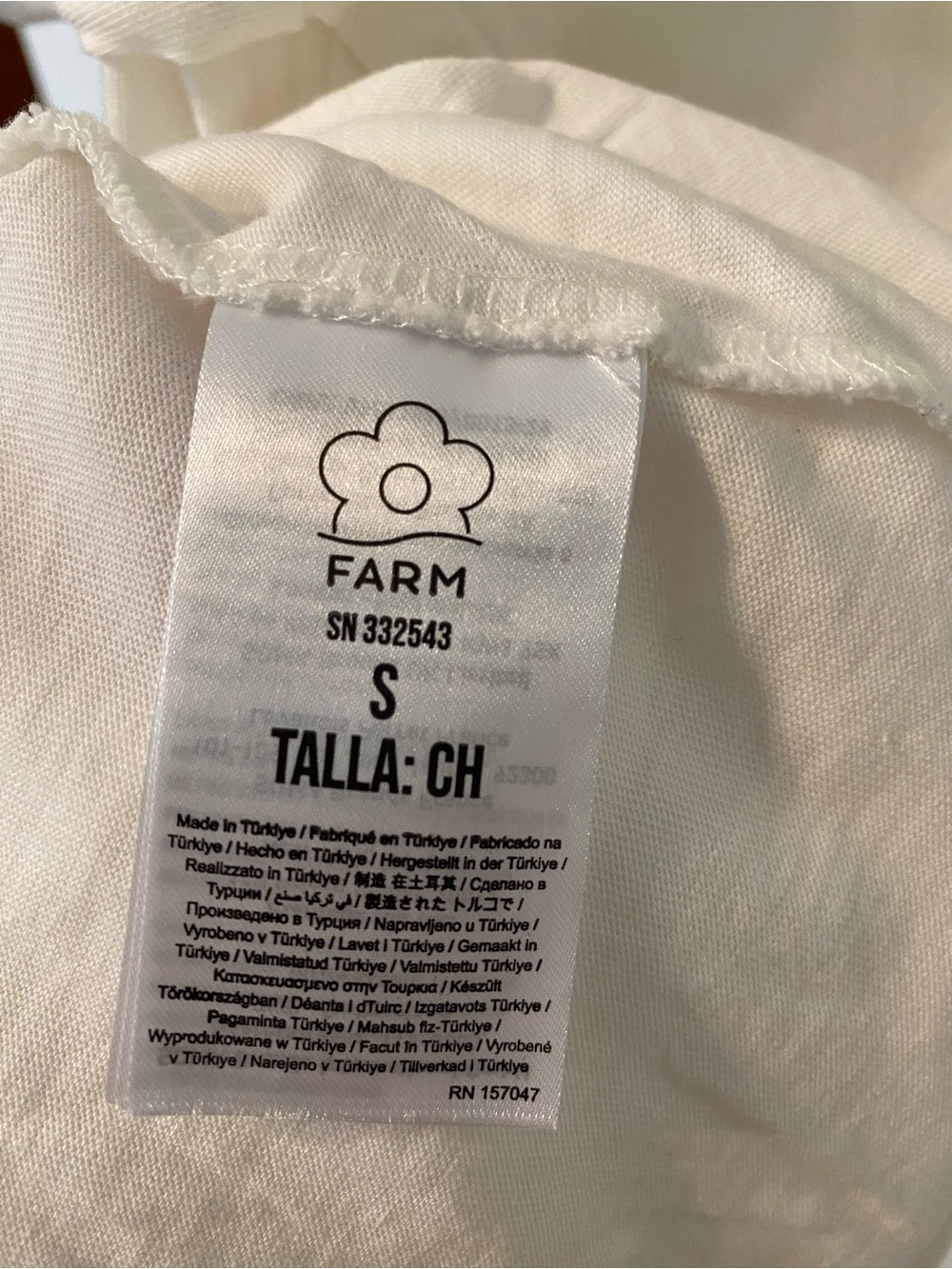 NWOT FARM Rio Off White Dress in Happiness Relaxed Tee Shirt - Picture 11 of 11